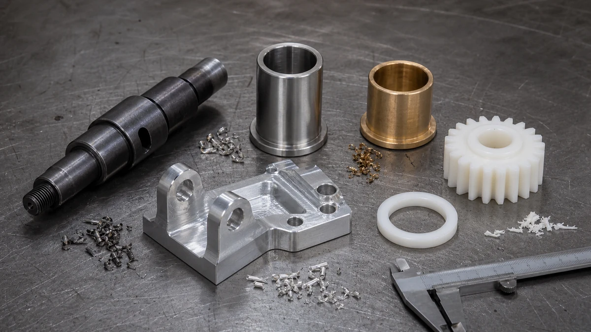 Componentes mecanizados en acero 4140, inoxidable 316L, aluminio 6061, bronce y Nylamid